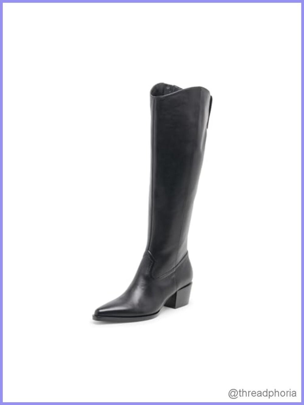 Waterproof Leather Knee High Block Heel Boots